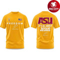 Arizona State Sun Devils FREEDOM It’s All About Jesus Charlie Kirk Two Sided Shirt
