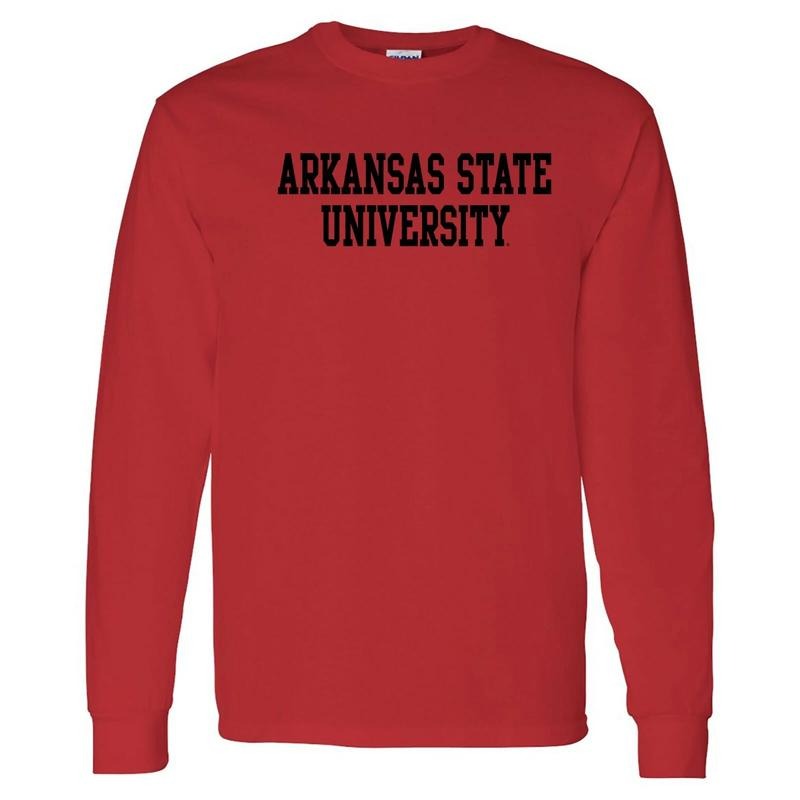 Arkansas State Red Wolves Basic Block Unisex T-shirt Sweatshirt Hoodie 7 | RetroVerseTees.com