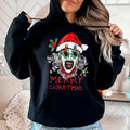 Art The Clown Mery Christmas Hoodie, Terrifier Funny Santa Christmas T Shirt, Terrifier 2 Sweatshirt, Xmas Gift, Scary...