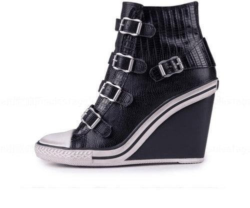 Ash Thelma Womens Wedge Sneaker Black Snake Print Leather 350587 Size EU35-38 T-Shirts, Hoodie, Sweatshirt