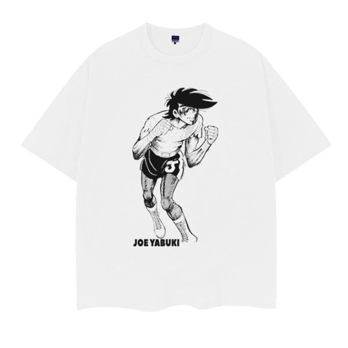 Ashita no Joe "Boxing" Heavyweight Vintage Tee 100% Cotton OVERSIZED Anime T-shirt Menswear Top Tshirt Streetwear Casual...