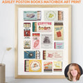 Ashley Poston Vintage Matchbox Art Poster Print Gift Booktok Book Match Seven Year Slip The Dead Romantics Novel Love...