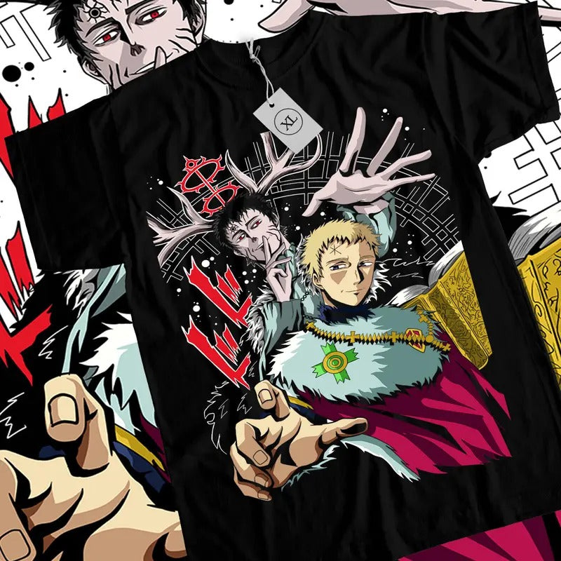 Asta Yuno T-Shirt S-4XL Black Clover Shirt Anime Manga Graphic Tee Tshirt S-4XL Hoodie, Sweatshirt | RetroVerseTees.com