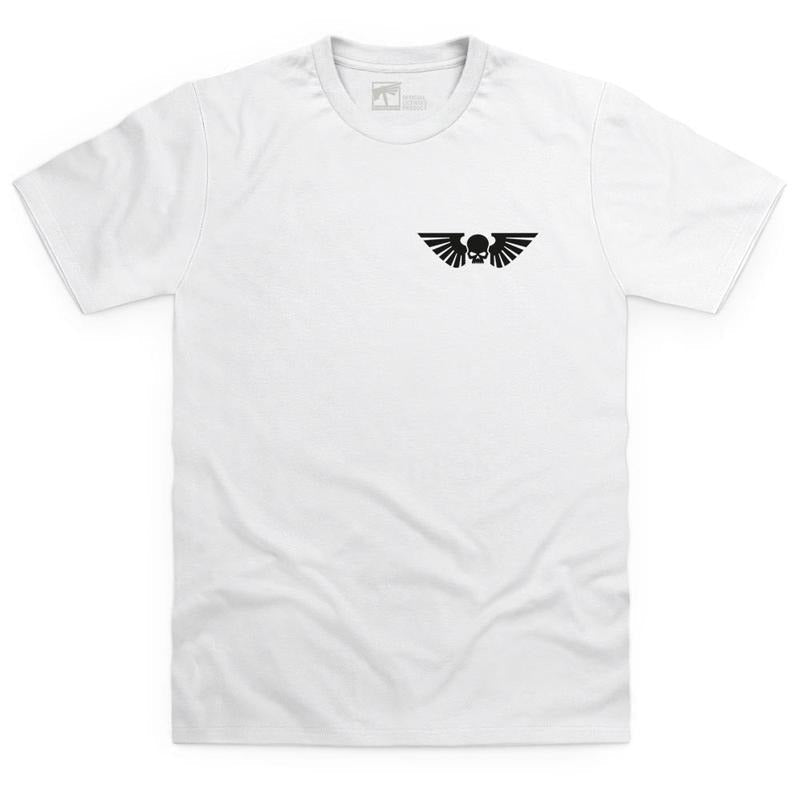 Astra Militarum Cadia Stands White Double Print T Shirt - WARHAMMER MERCH Hoodie, Sweatshirt | RetroVerseTees.com