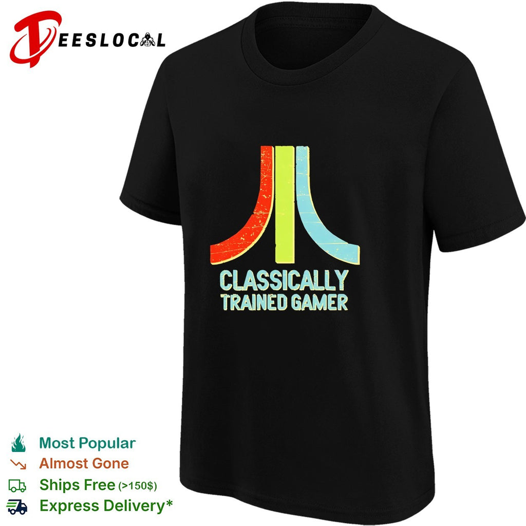 Atari classically trained gamer logo shirt