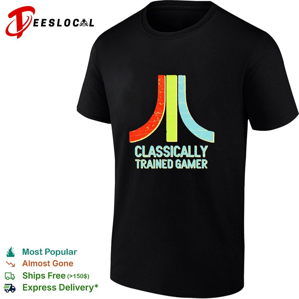 Atari classically trained gamer logo shirt