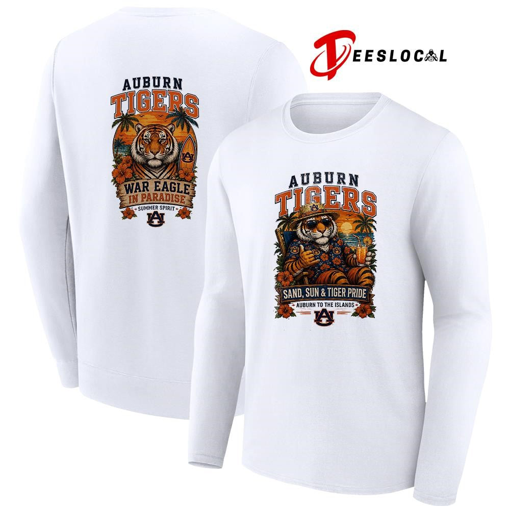 Auburn Tigers san and sun Auburn to the islands tropical paradise shirt