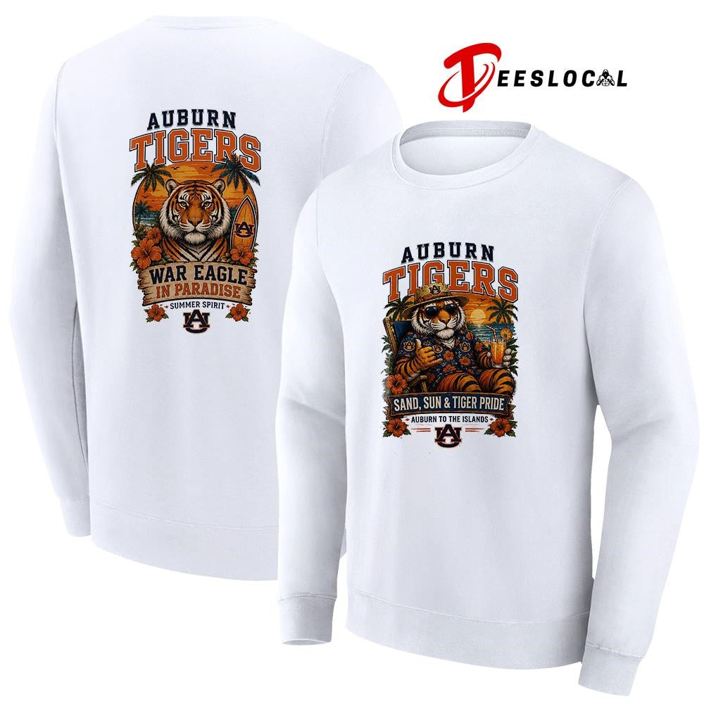 Auburn Tigers san and sun Auburn to the islands tropical paradise shirt