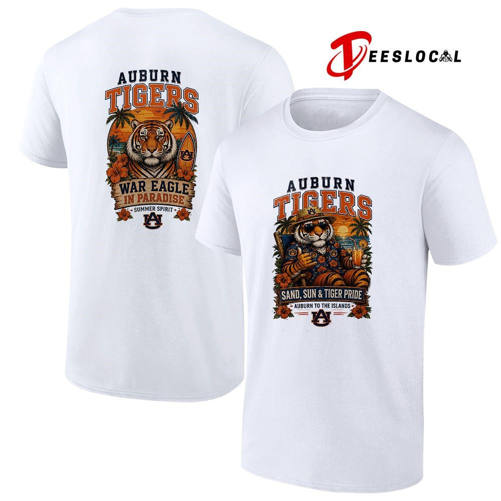 Auburn Tigers san and sun Auburn to the islands tropical paradise shirt