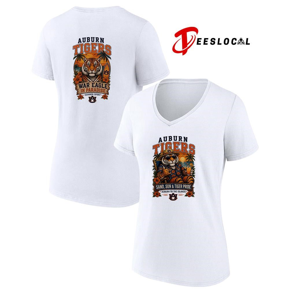 Auburn Tigers san and sun Auburn to the islands tropical paradise shirt