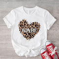 Auntie Leopard Heart Shirt, New Aunt Gift Shirt, Tia Birthday Gift Tee, Sister Shirt, Aunt To Be Tee, Aunt Pregnancy...
