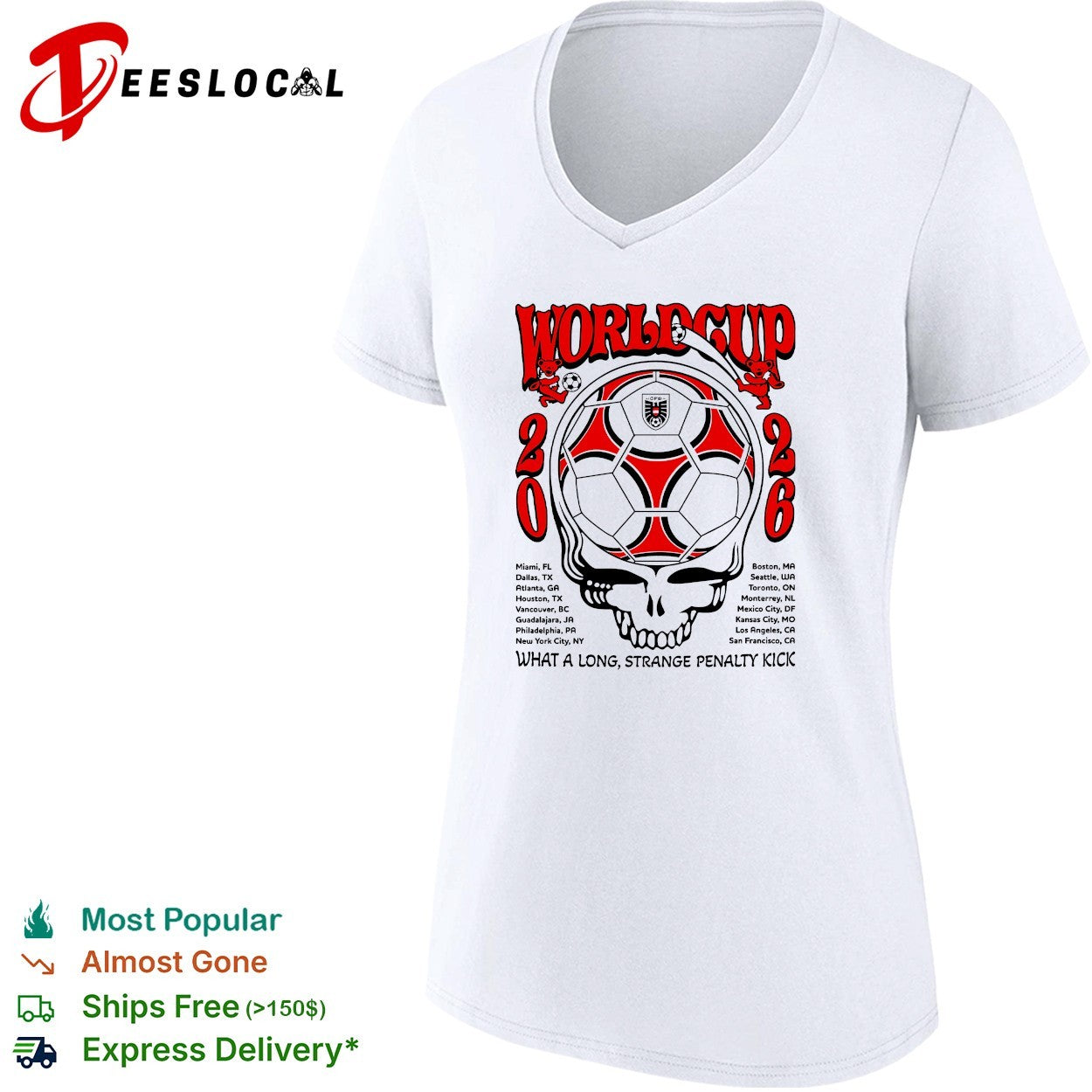 Austria World Cup 2026 Grateful Dead steal your face what a long strange penalty kick shirt