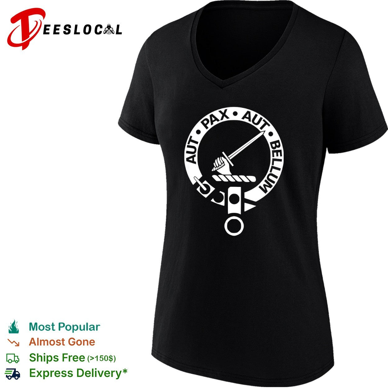 Aut Pax Aut Bellum Clan Crest Latin Motto shirt