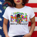 Autism Black Mom Shirt, Melanin Mom T-shirt, Black Mama Support Child Tees, African American Woman Black Love Tee, Black...