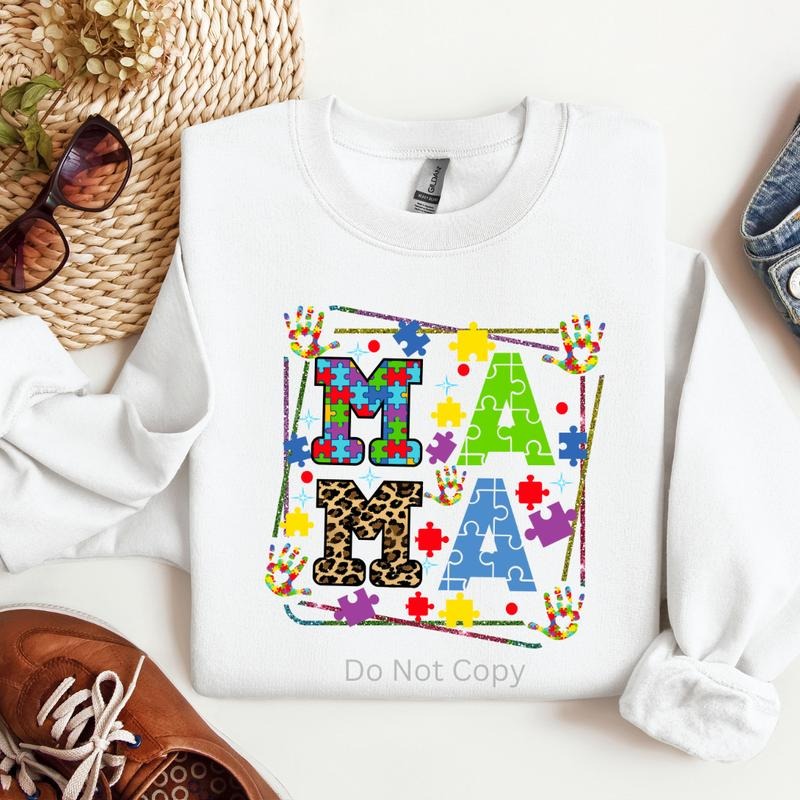 Autism Mama DTF Transfer T-Shirts, Hoodie, Sweatshirt | RetroVerseTees.com
