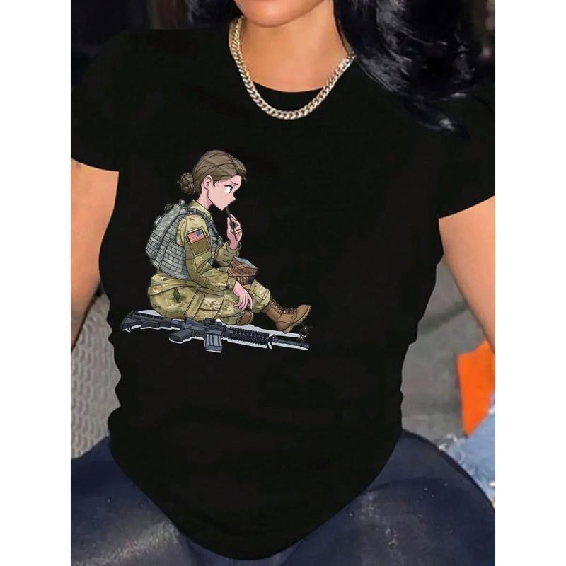 Women'WB shield Military Graphic T-Shirt