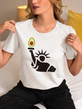 Avocado T Avocado T-shirt For Women Avocado Lover Creative Food Tee Cute Avocado Gift For Her Food Humor Funny Avocado T...