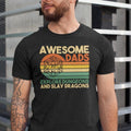 Awesome Dads Explore Dungeons And Slay Dragons Shirt, Dungeons And Dragons Dad TShirt, FatherS Day Gift Tee Hoodie,...
