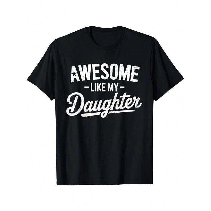 Awesome Like My Daughter Gifts Men Funny TNF Day Dad T-Shirt, Cotton Hoodie, Sweatshirt | RetroVerseTees.com
