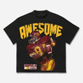 Awesome Rugby Player Graphic Print Cotton T-shirt  Casual Cotton Short Sleeve Crewneck Men T-Shirt Streetwear Menswear...