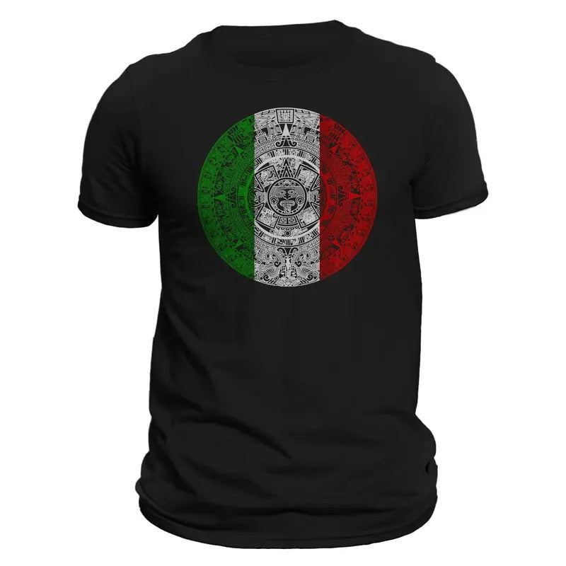 Aztec Mexica Calendar Mesoamerican Culture Tenochtitlan Mexican T-Shirt Hoodie, Sweatshirt | RetroVerseTees.com