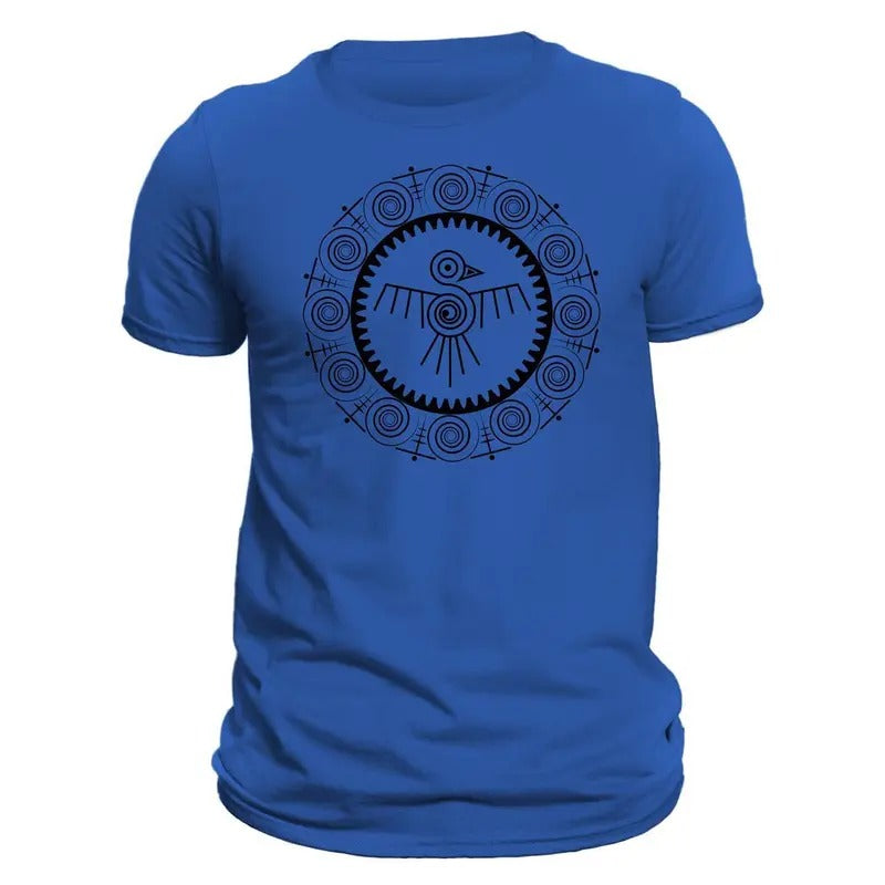 Aztec Quetzal Bird Round Frame Mesoamerican Culture T-Shirt Hoodie, Sweatshirt | RetroVerseTees.com