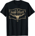 Damn Strait Name Bull Skull Country Cowboy Western Graphic T-Shirt