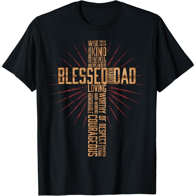 BLESSED DAD TNF'WB shield Day Dad Husband Blessed Dad Christian T-Shirt 25627 Hoodie, Sweatshirt | RetroVerseTees.com