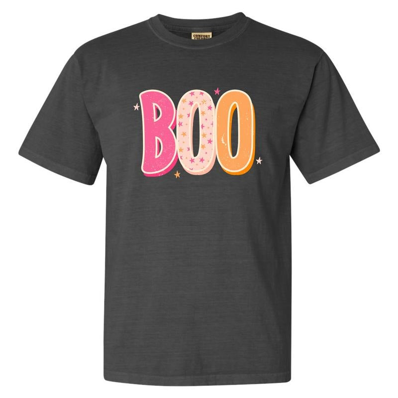 BOO Bubble Letter Comfort Colors T-Shirt 'NLB' Hoodie, Sweatshirt | RetroVerseTees.com