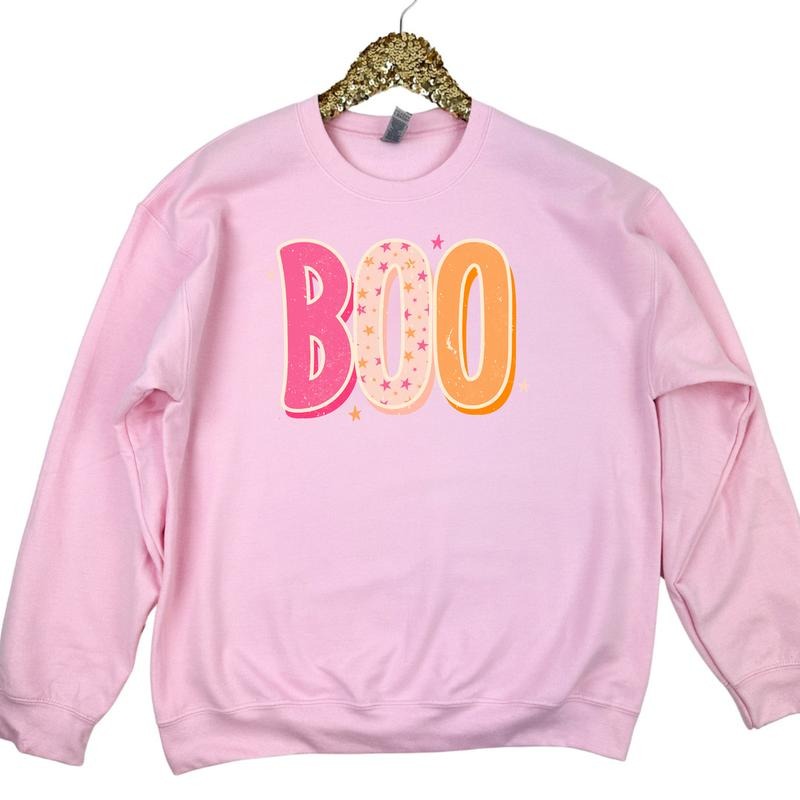 BOO Bubble Letter Sweatshirt 'NLB' T-Shirts, Hoodie | RetroVerseTees.com