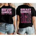 BREAST CANCER AWARENESS The Fight Tour 2 sides T-shirt, Pink Ribbon Support Breast Cancer Awareness T-shirt Double sides...