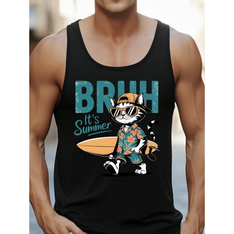 "BRUH Mouthless cat'WB shield Summer" - Cool Cat Surfing - Inspired Vest for TNF Season