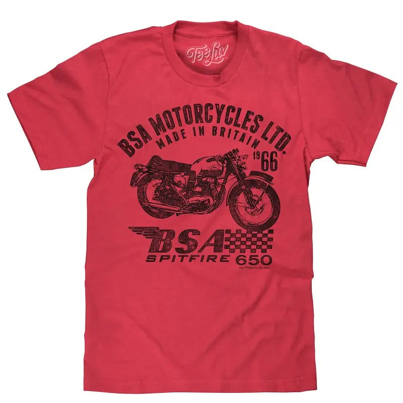 BSA Spitfire T-Shirt - Red Hoodie, Sweatshirt | RetroVerseTees.com
