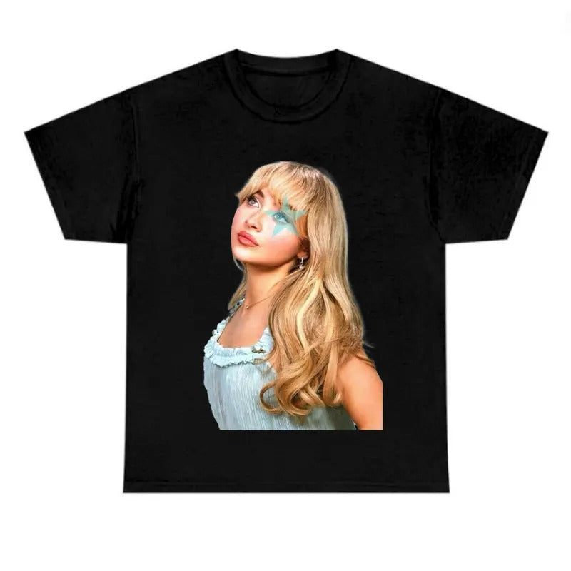 Babii Blue Star Sabrinaaaa T-shirt, Graphic Fan Gift Tee Cotton Fabric Hoodie, Sweatshirt | RetroVerseTees.com