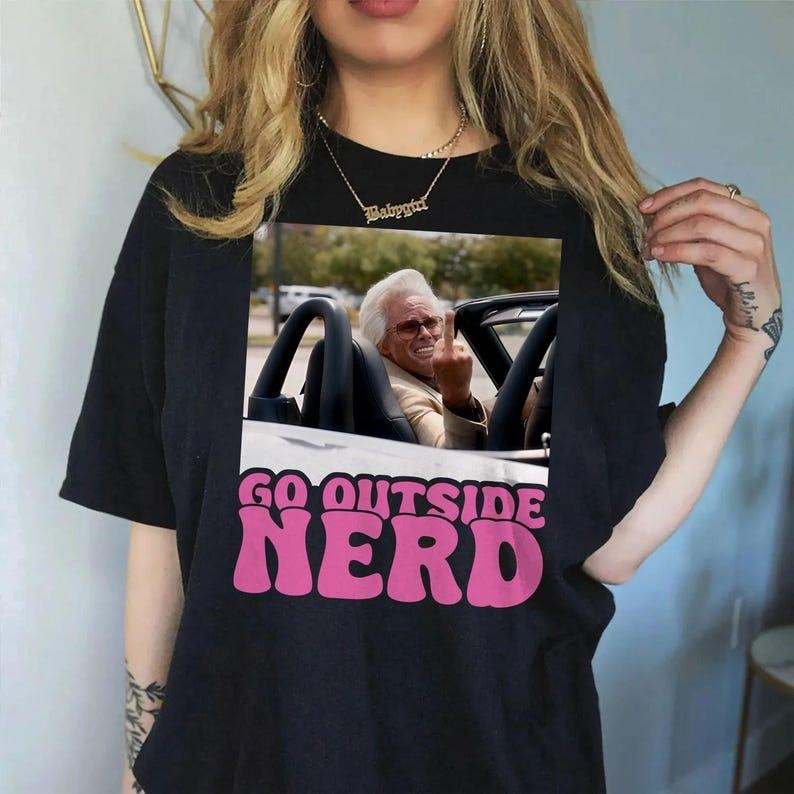 Baby Billy Flips Off T-Shirt, Baby Billy Go Outside Nerd Meme Tee Shirt, Baby Billy 90s Tee, Misbehavin Tour Shirt Baby...
