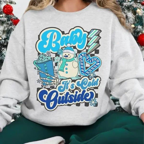 Baby It's Cold Outside Shirt, Baby It's Cold Outside ~ Unisex Apparel Relaxed Fit Printed in the USA Clothing Womenswear...
