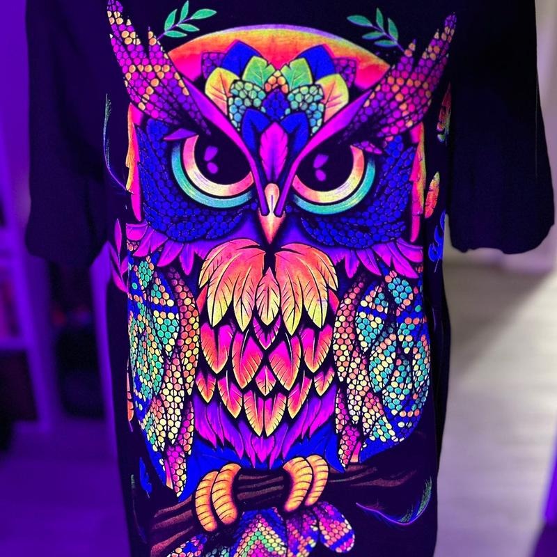Baby owl T-shirts Black Cotton Hoodie, Sweatshirt | RetroVerseTees.com
