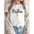 Bachelorette Party My Last Rodeo Let'WB shield Get Rowdy Bridal T-Shirt Print T-ShirtCasual Crew Neck Short Sleeve...