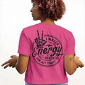 Back Design I match Energy Pink Tshirt Fit Womenswear Casual Everyday T-Shirt