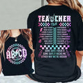 Back To School Retro Teacher Tour Shirt, ABCD Teacher Tour Shirt, End of Year Shirt, Teacher Gift, Back To School Shirt,...