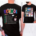 Back To School Tee The Back To School Tour Shirt, Abcd Teacher Tour Shirt, First Day Of School Tee, Teacher Gift, Teacher...