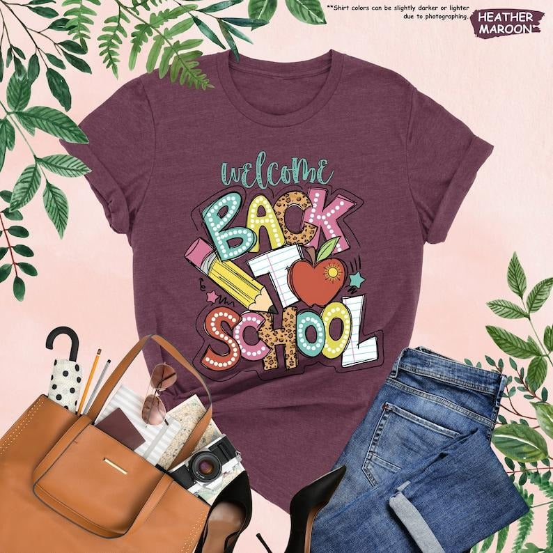 Back To School Welcome Back To School T Shirt Sweater Hoodie, First Day Of School Shirt, Back To School Gift, Teacher...