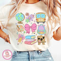 Back to School Coquette T-Shirt, back to school Shirt, School bus Shirt, Books Tee, Globe Shirt, Flowers Shirt, Girl...