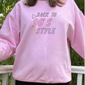 Back to the 90's style Embroidered sweatshirt; Vintage embroidered crewneck, Cotton Casual embroidered crewneck T-Shirts,...