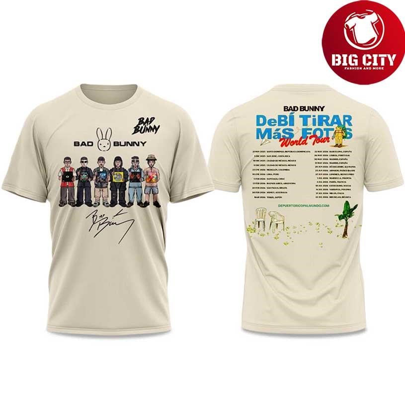 Bad Bunny x Debí Tirar Más Fotos World Tour 2026 V5 Two Sided Shirt