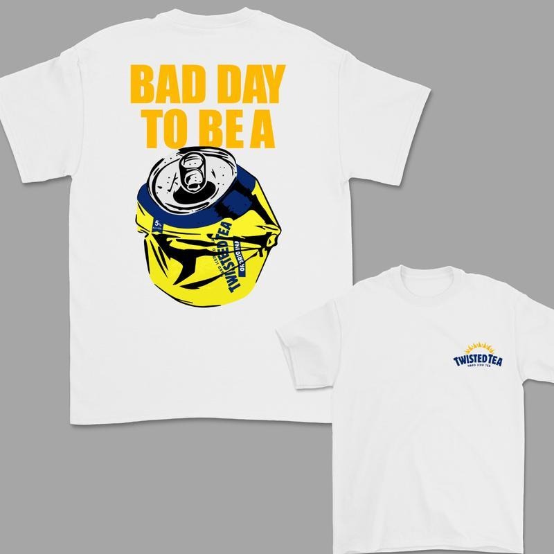 Bad Day to Be a Twisted Tea 2 Sided T-Shirt, Funny 2 Sided T-Shirt, Gift for Men for Woman, Menswear Graphic Tee Casual...
