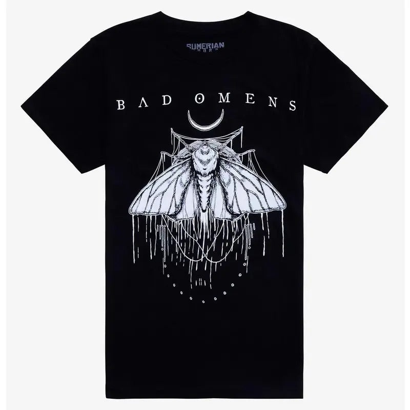 Bad Omens Moth Boyfriend Fit Girls T-Shirt Hoodie, Sweatshirt | RetroVerseTees.com