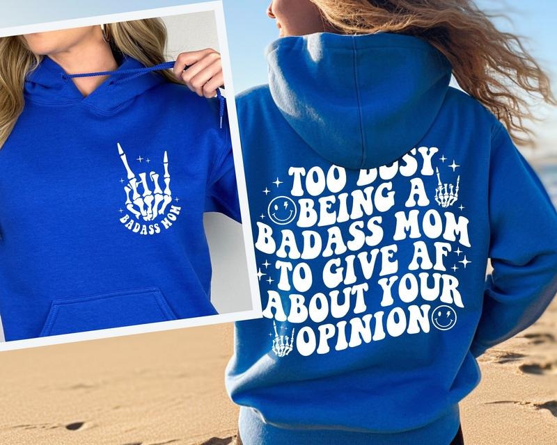 Badass Mom Hoodie Skeleton Hand Hoodie Mom Hoodie Mother Day Hoodie Anti Social Moms Hoodie Cool Mom Hoodie Mama Hoodie...