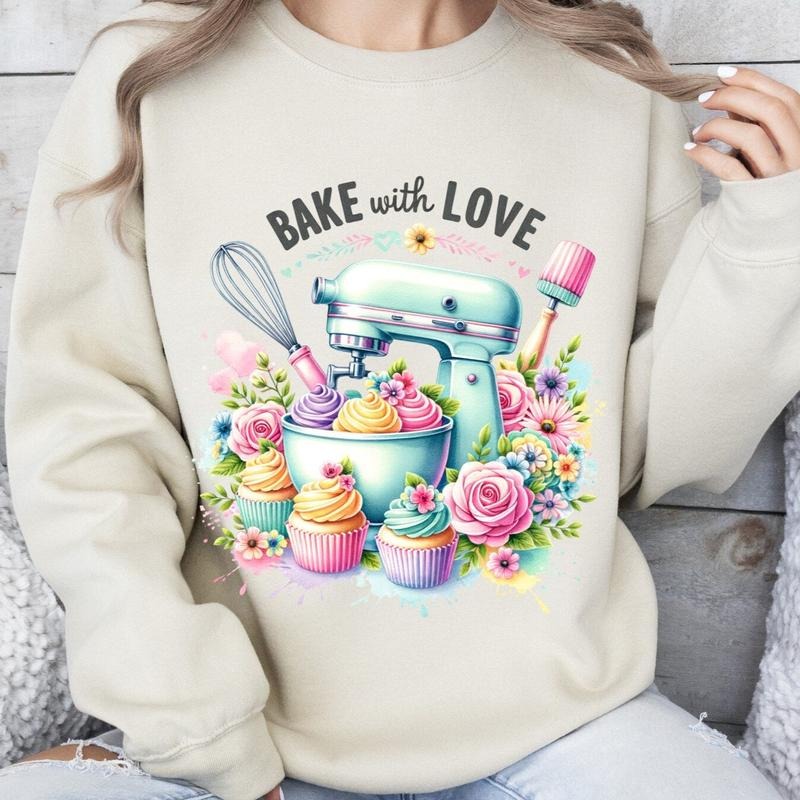 Bake With Love DTF Transfers - THIS IS NOT A SHIRT Hoodie, Sweatshirt | RetroVerseTees.com