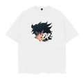 Baki "Hand-Drawn" Heavyweight Vintage Tee 100% Cotton OVERSIZED Anime T-shirt Menswear Top Casual Streetwear White...